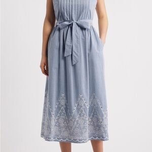 Julia Jordan
Women's Blue Embroidery Detail Cotton Dress
